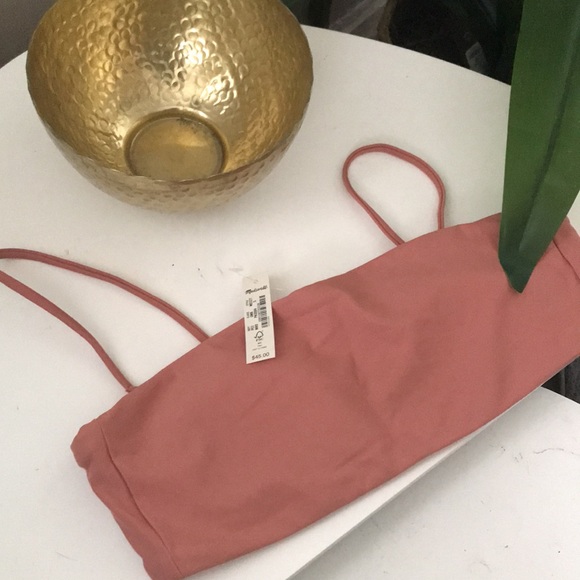 Madewell Second Wave Spaghetti-Strap Bandeau Bikini Top NWT - Picture 2 of 3
